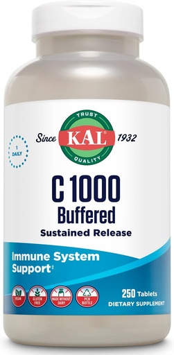 [BRSWIYT3OMAQEFD6] KAL C- 1000 Buffered Tartós kiadású tabletta, 1000 mg, 250