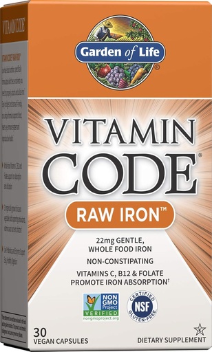 [BRSWIBI2OECACYL6] Vitamin Code Raw Iron 30ct Capsules