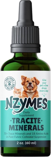 [BRSW2ATYCUGWOHLP] Nzymes® Tracite Minerale pentru animale de companie - Acid fuzenic, acid humic şi urme de fier picături minerale şi aminoacizi pentru energie ATP, şi Digestive Health - Made in the USA