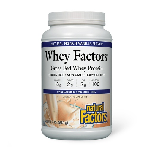 [BRSWI2YCOIPAKEDU] Natural Factors Whey Factors, French Vanilla, 2-Pound (Pack of 6)
