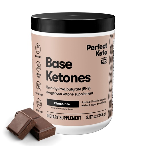 [BRSWKH36DMAGO3DC] Perfect Keto Exogenous Ketones Powder, BHB Salts for Ketosis & Fasting Support, Electrolytes for Hydration, Caffeine Free Energy, Chocolate, 8.57 oz