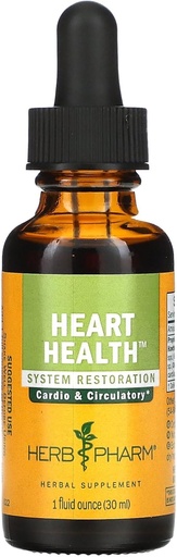 [BRSWIY35AINRYG3M] Herb Pharm Heart Health Liquid Herbal Formula con Hawthorn para soporte del sistema cardiovascular - 1 onza (FCACT01)