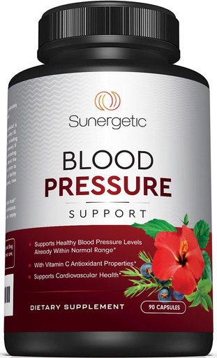 [BRSW2ZYZC4BBADLL] Implementació de la pressió Premium Blood suplementari per a Cardio vascular i Salut coral amb Garlic, Hawthor i Hibiscus (90 Capsules)