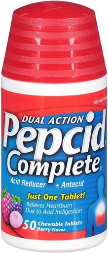 [BRSWGYI7CN7QK2DB] Pepcid Complete Berry Flavor - 100 Chewable Tablets (50ct x2 bottles)