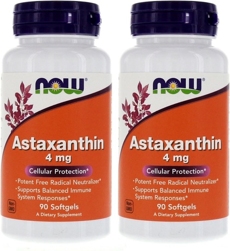 [BRSWIZYNBICQYFDE] Astaxanthin 4mg 90 Softgels (Cellular Protection) (Pack of 2)