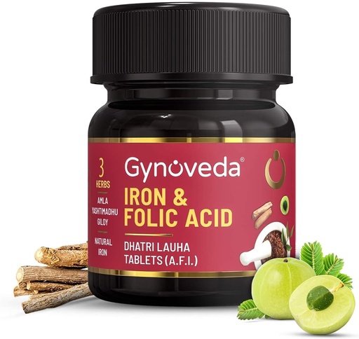 [BRSROGTRBZ7AEGT7] Nutranix TNA Iron Folic Acid Supplement | Ayurvedic Blood Builder for Hemoglobin Lost in Periods | Rich in Calcium, B9, B12, Vitamin C from Amla | Helps in Anemia, Pregnancy | 1 Bottle, 60 Tablets