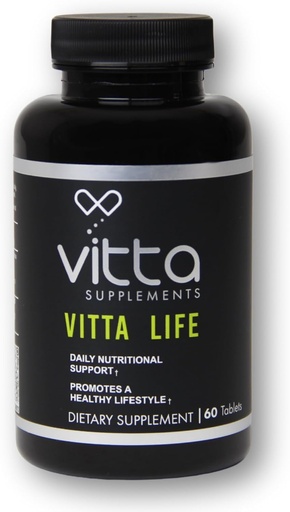 [BRSRAYD4C4CGGAY2] Vitta Life Tabs | Multivitamin with Vitamin A, Vitamin C, Vitamin D, Thiamin B1, Riboflavin B2, Niacin, Vitamin B6, Vitamin B12, Pantothenic Acid, Calcium, Phosphorus | 60 Tabs