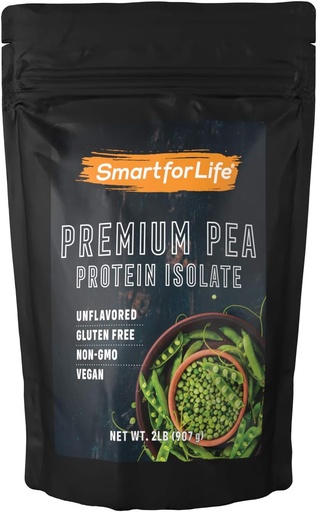 [BRSWY23RBBYAYHT6] Smart for Life Pea Protein Powder Meal Replacement Shake - 2 Pounds - Organic Vegan BCAA's Loaded Plant Protein Powder - Keto Friendly and Vegetarian Plant Based Protein Powder - Easy to Digest