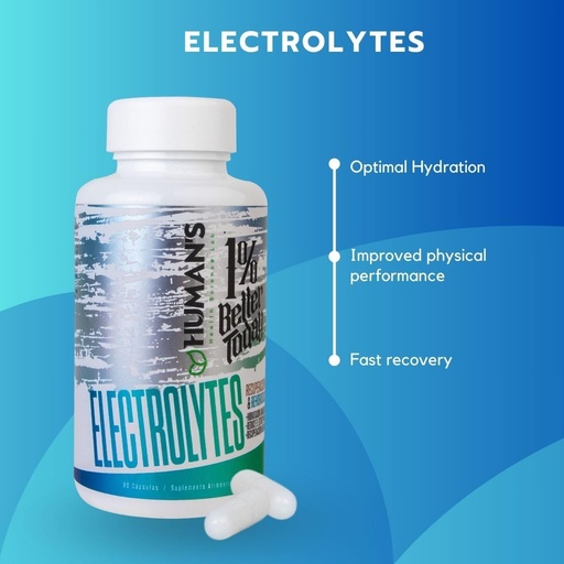 [BRSRAHQKCIPQIAA3] HUMAN'S LAB Health Electrolyte Complex Capsules, Advanced Hydration, Physical Performance and Recovery Support, 90 Capsules