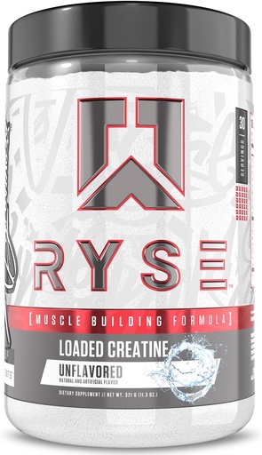 [BRSROFI2CAIBOETJ] RYSE Loaded Creatine for Men & Women - Unflavored - Muscle Building Formula with 3 Forms of Electrolytes, Betaine Anhydrous and Peak ATP - Strength, Power & Endurance Support - 30 Servings
