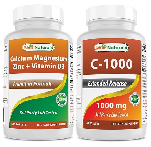 [BRSRMBT4CB5ROCTO] Best Naturals Cal Mag Zinc with Vitamin D3 & Vitamin C 1000 mg