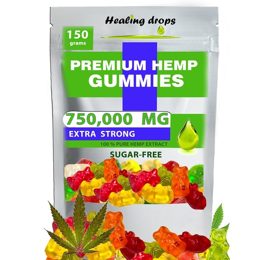 [BRSWYZITPIBAE3TL] Hemp Gummies 750,000mg Premium Organic Sugar-Free Natural Health Support High Potency Rich in Vitamins B E C D Omega 3 6 9 Super Gummy Bears