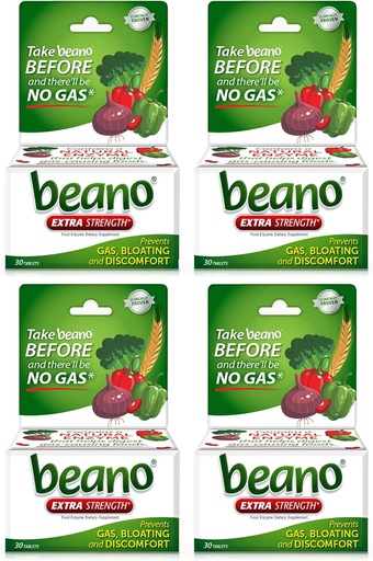 [BRSWKH37DF7BE2DD] Beano Ultra 800, Gas Prevention and Digestive Enzyme Supplement, 30 CT, 4 Pack