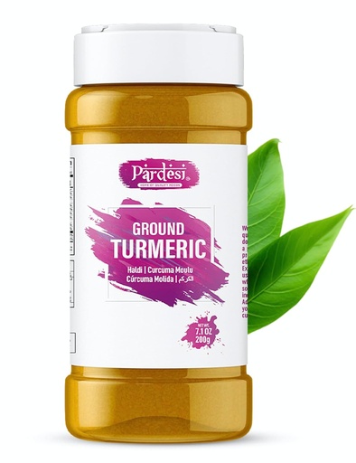 [BRSW2BA3OUNGEHYY] Pardesi Turmeric Root Powder 8.11 OZ (230g) Natural, 100% Curcumin Ground I Haldi I NON GMO, Indian Origin, Easy to Store Jar with Shaker - Turmeric Powder, Tumeric Powder, Curcuma en Polvo 100% Pure, Salt Free - Vegan - Gluten Friendly I Indian Origin