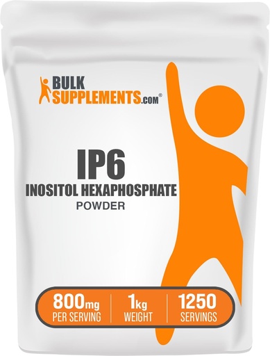 [BRSWIGA7O4DQCDLU] BulkSupplements.com IP6 Powder - Inositol Hexaphosphate, IP6 Supplement - Inositol Supplement for Immune Support, Gluten Free, 800mg per Serving, 1kg (2.2 lbs) (Pack of 1)