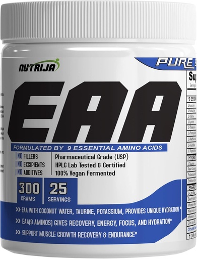 [BRSRMEIYAB4B6D3G] EAA Supplement (9 Essential Amino Acids) with Coconut Water | Hydration Blend & Energy Matrix - 300g Lychee