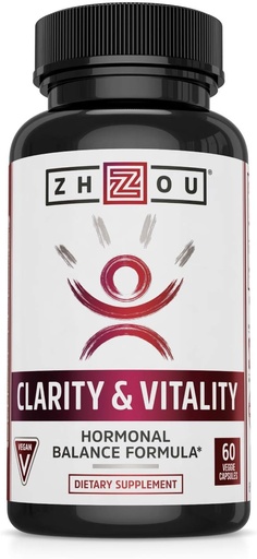 [BRSWIBYRB4OBEEY7] ZHOU Clarity and Vitality (Formerly DHEA) 50 mg, Hormonal Balance Formula for Women & Men, Healthy Aging, Non-GMO, Vegan, Gluten Free, 60 Capsules
