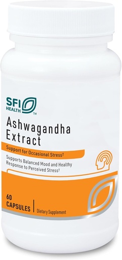 [BRSWIGA7DINA2YLK] SFI Health Klaire Labs Ashwagandha Extract 300mg - Ashwagandha Supliment pentru promovarea memoriei, funcţie cognitivă şi răspuns de stres sănătos - Extract de rădăcină hipoalergic Ashwagandha (60 capsule)