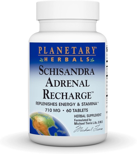 [BRSWIZYZOMIR42D2] Planetary Herbals Schisandra Adrenal Complex 710mg with Yam Rhizome, Poria Sclerotium &quot; More - 60 Tablets