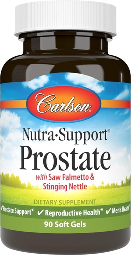 [BRSWGYI5DMPQEYDV] Carlson - Nutra-Support Prostate, con Saw Palmetto &amp; Stinging Nettle, Apoyo a la próstata, Salud Reproductiva &amp; Salud Hombre, 90 Softgels
