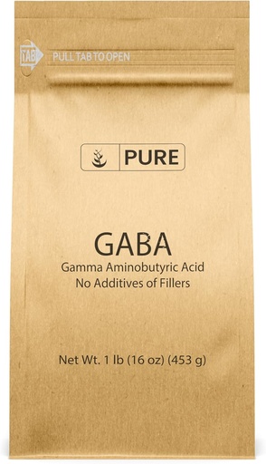 [BRSWGAA7OABA2E3H] Pure Original Ingredients Gamma Aminobutyric Acid (GABA) Powder (1 lb) Always Pure, No Fillers Or Additives, Lab Verified