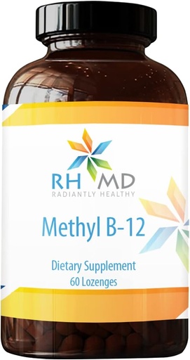 [BRSRMZT7DIOQKFDA] RHMD Methyl B-12 Lozenges - 5000mcg B12 Methylcobalamin Methyl B12 - Vegan Vitamin B12 Dietary Supplements - Non GMO (60 Quick Dissolve Lozenges)