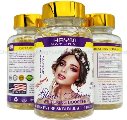 [BRSRAA3QAUCAYALG] Premium Liposome Glutathione Skin Whitening Capsules | Herbal Supplements for Skin Brightening, Anti-Aging, and Detox Antioxidant Formula