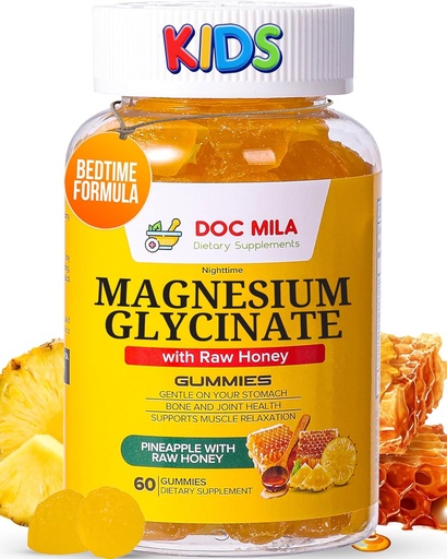 [BRSROHQCPMFAYA3Z] Magnesio Glycinate Gummies 100mg per bambini e adulti- Bedtime Formula, Deep Calm Sleep Supplement - Glicinato de Magnesio