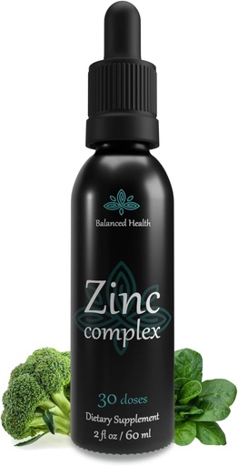 [BRSW2GIEOV6WAYLB] Zinc Complex - 30 Servings, 2oz, Peppermint Flavor, Vegan Liquid Ionic Zinc Sulfate Drops Plus Trace Minerals for Daily Immune System Support