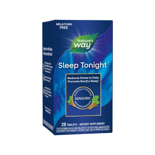 [BRSWIY33A4BAY3Y5] Nature's Way Sleep Tonight, Stress-Reducing Formula to Promote Restful Nights*, Melatonin Free Sleep Support with Ashwagandha and L-Theanine*, Vegan, 28 Tablets (Packaging May Vary)