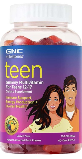 [BRSWYGQYDEFBMELF] GNC 이정표 비탄 Multivitamin - 자연 과일 맛, 120 Gummies, 60 서빙
