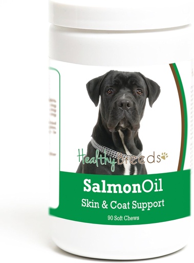 [BRSWGEICDJ4AIDT3] Healthy Breeds Cane Corso Salmon Oil Soft Chews 90 Count
