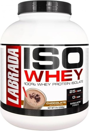 [BRSWIEIDAEAWCA34] Labrada Nutrition ISO Whey Isolate Protein Chocolate 5 Pound
