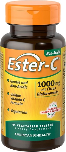 [BRSWIYQEBYOR2YLK] American Health Ester-C con Citrus Bioflavonoids, Tablet, 45 Conte