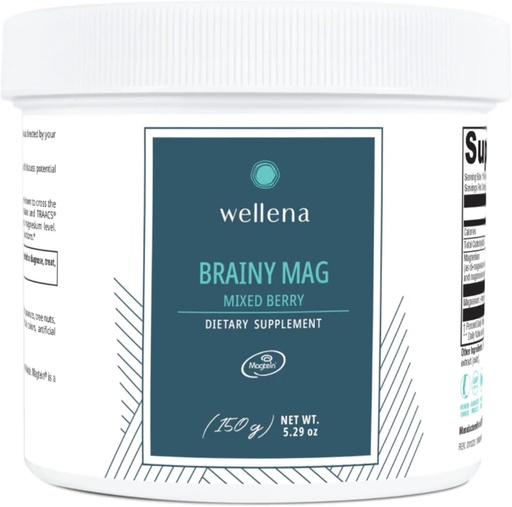 [BRSRAYIDOYDRY3I7] Wellena Brainy Mag by Magdalena | Magnesium L-Threonate | Mixed Berry Flavor | 60 Servings