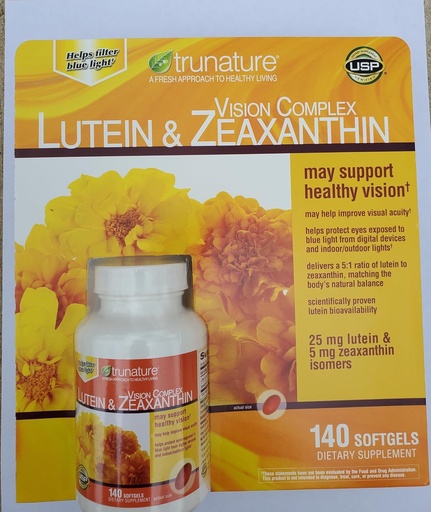 [BRSRAEINCIORSFLG] Tru-Nature Vision Complex Lutein & Zeaxanthin, a Bundle of 140 Softgels