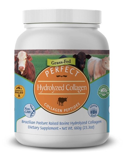 [BRSWKZYOAEFAODTG] Perfect Supplements – Unflavored Hydrolyzed Collagen Powder for Men and Women - Collagen Peptides - Mix in Hot Cold Liquids, Grass Fed, Easy Absorption, 660 Grams