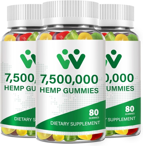 [BRSW2CQBBF5R4DY3] 3 pakkausta Organic Hemp Gummies 7 500,000 High Strength - High Potency Hemp Oil infused Gummiеs - Natural Hemp Candy Supplements - 240 Gummiеs