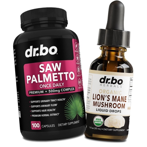 [BRSRAEI7AQCWGE3L] Saw Palmetto for Women Hair Loss & Lions Mane Mushroom Drops - DHT Blocker Growth Plus Bladder & Organic Lion's Mane Mushroom Liquid Drops Tincture - Pure Saw Palmetto Hair Loss & Urination Pills