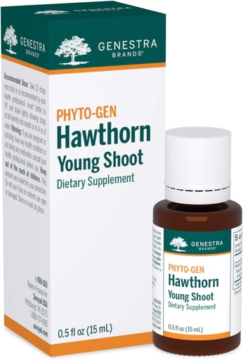[BRSWI2T2CYOB6HDM] Genestra Brands Hawthorn Young Shoot | Herbal Supplement | 0.5 fl. oz.