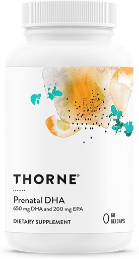 [BRSRMFQEC4IGAHIV] THORNE - Prenatal DHA - 650 mg DHA and 200 mg of EPA - Supports Baby’s Brain & Nervous System Development from Pregnancy to Nursing* - 30 Servings