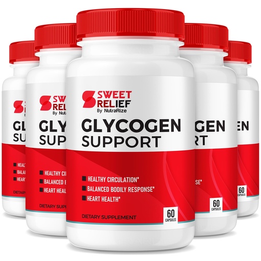 [BRSRAYL6B4BA2ELL] NutraRize (Pack of 5 Sweet Relief Glycogen Support - Glycogen Capsules, Blood Vessel Cleaner, Advanced Formula for Overall Wellness, Reviews (300 Capsules)