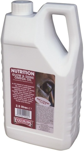 [BRSWI2QLOYPBKHDG] Glow and Shine Omega Oil, Equimins, Horse Nutrition and Supplements, 2.5L