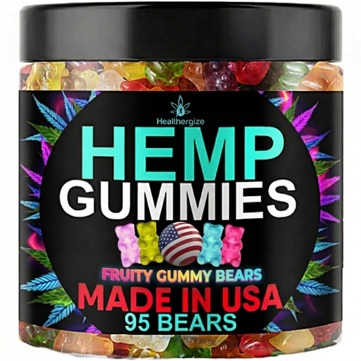 [BRSRAAIKBAOQYEIZ] Hemp Gummies for Sleep Relaxation Edibles-Natural Fruity Flavors Gummy Bears Candy-Hempseed Oil Infused Peace and Calm-Made in USA-95 Count