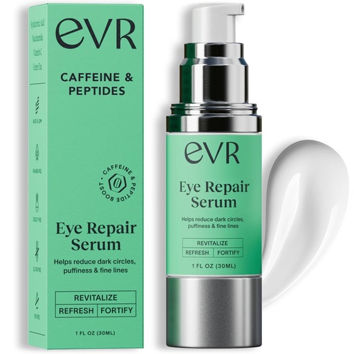 [BRSROAIRBFYWEETH] Caffeine Eye Cream for Dark Circles Puffiness and Wrinkles - Fragrance Free - Anti-aging Eye Care for Sensitive Skin - Made in the USA for Men and Women - 1 Oz