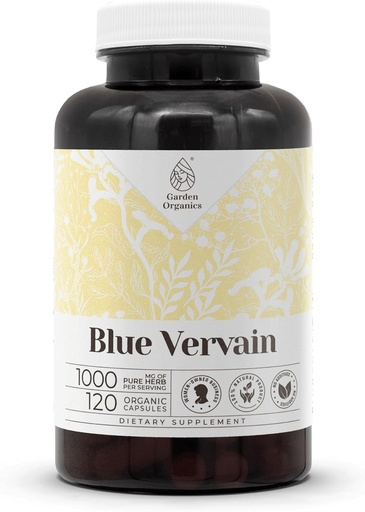 [BRSROZLQBAHWGALU] Blue Vervain 120 Capsules Manveen High-Poty Hebal Ditary Apixlis  Laurent Made amb Vegeta Capsbleles i Blue Vervain (Verbena Hasta) staràv (120 comte)
