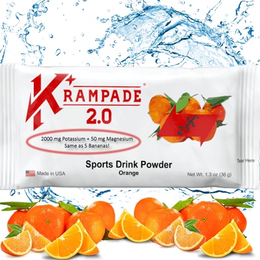 [BRSROZIHAB7RSCQ3] Krampade Potassium Magnesium Supplement Electrolytes Powder - 50 mg Mag + 2000 mg K, >2X More Than Coconut Water | Cramp Relief | Hydration Packets