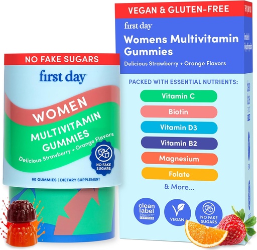 [BRSRAHAHDMBRGGQY] Eerste dag Multivitamine voor vrouwen - Dagelijkse Vrouwen Multivitamine Gummies - Vitamine A C D E B12, Magnesium, Zink, Biotine 