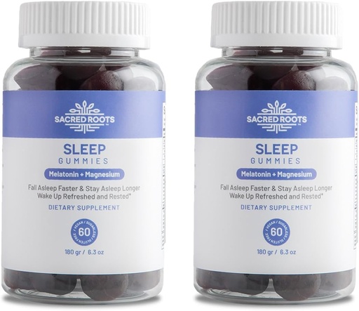 [BRSRO2T6AENGMDTF] Sleep Gummies - Sugar Free Melatonin Gummies with Magnesium for Sleep Support - Botanical Blend of Natural Ingredients - Keto, Vegan, Non-GMO & Gluten-Free - Made in USA (60 Servings)
