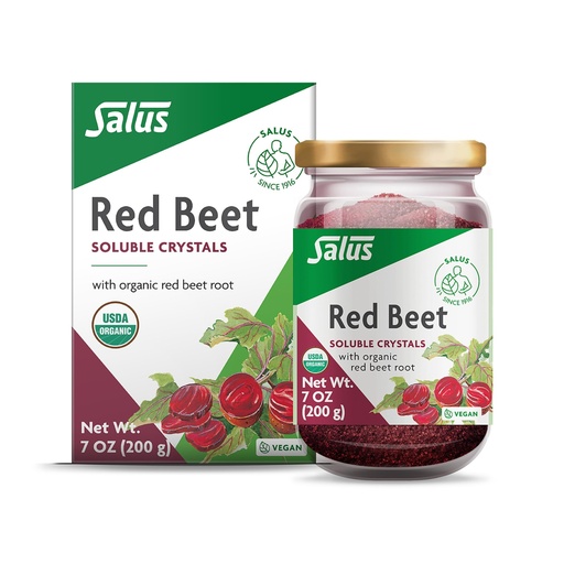 [BRSW22QHBVYR4EQ7] Salus Red Beet Crystals - Organic Nutritional Beet Root Powder Mix - Superfood Powder Supplement with Vitamin C, Folate, Magnesium & Potassium - 7 oz
